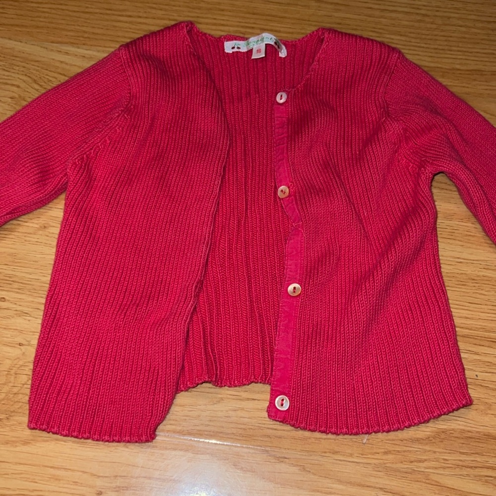 Bonpoint  Red sweater size 18 mo